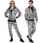 Survêtement Fantaisie Années 80 Zèbre Noir pour Carnaval et Fêtes
