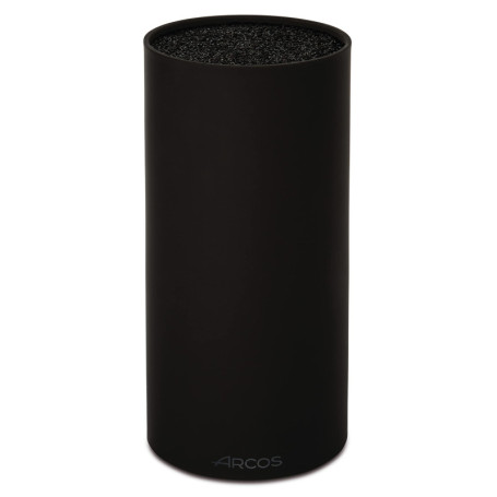 Housse à Couteaux Ronde Arcos - Bloc Design Moderne en Caoutchouc Noir