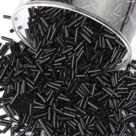 Lot de 4000 perles tubulaires noires en verre pour créations DIY
