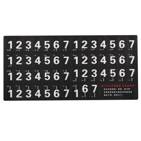 Autocollants de Clavier Piano Futheda pour Débutants - 54/61 Touches