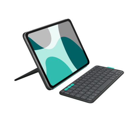 Logitech Flip Folio - Étui Clavier Bluetooth pour iPad Pro et Air 11 pouces - Graphite