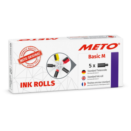Rouleaux encreurs Meto pour étiqueteuse Arrow M - 5 unités, noir