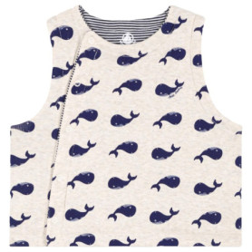 Gilet Réversible Bébé Baleines en Coton - Petit Bateau