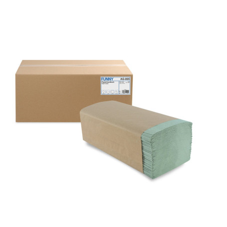 Essuie-Mains en Papier Recyclé ZZ-Pliage Vert - 5000 Pièces