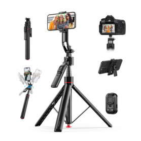Trépied Selfie Stick AI 360° avec Suivi de Visage et Télécommande Bluetooth