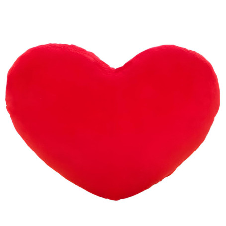 Coussin en Forme de Cœur Rouge en Peluche - Décoration Douce et Mignonne