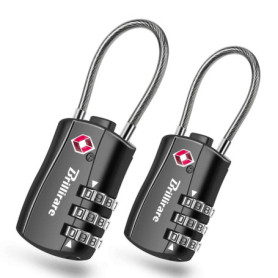 Lot de 2 cadenas TSA réinitialisables en alliage étanche