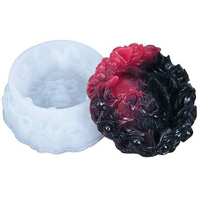 Moule à Cendrier Crâne en Silicone POFET - Décoration Halloween DIY