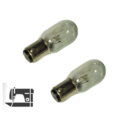Lot de 2 Ampoules Incandescentes BA15D 25W pour Machines à Coudre