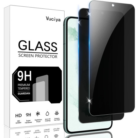 Vuciya Lot de 2 Protections Écran Anti-Espion pour Samsung Galaxy S22/S23 - Verre Trempé 9H
