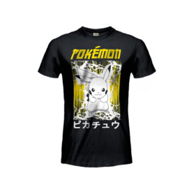 T-shirt Pika-Chu Officiel Noir pour Enfant - Sabor srl