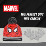 Ensemble Chapeau et Gants Spiderman pour Garçon - Accessoires d'Hiver Marvel