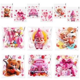 SULOLI Sacs Cellophane Rose pour Bonbons - 120pcs pour Fêtes et Événements