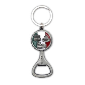 Porte-clés Rome avec Tire-Bouchon Intégré - Design Tricolore