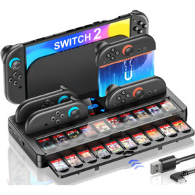 Station de Charge HELLCOOL pour Nintendo Switch avec Rangement Joy-Con
