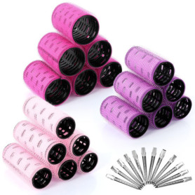 Cozary Bigoudis à Cheveux Aluminium avec 18 Rouleaux et Accessoires