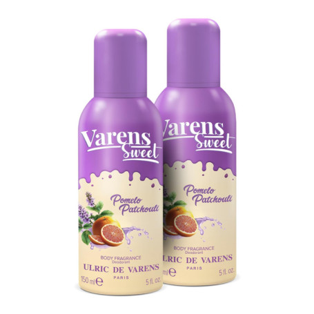 Parfum Déodorant Femme Ulric de Varens Sweet Pomelo Patchouli - Lot de 2 x 150 ml