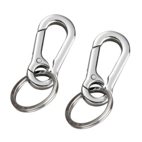 FIBOUND Mousquetons Démontables en Métal pour Clés - Attaches Sécurisées à Déverrouillage Rapide