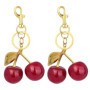 Porte-Clés Cerise Élégant - Set de 2 Accessoires Mode pour Femme