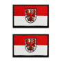 Lot de 2 écussons brodés drapeau de l'Allemagne - Patchs tactiques pour vêtements et sacs