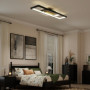 Plafonnier LED HOMCOM 43W avec Télécommande - Luminaire Moderne Noir