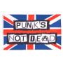 Drapeau Punks Not Dead 150x90 cm en Polyester avec Oeillets Métalliques