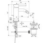 Mitigeur Bidet Noir Mat Ceraline avec Aérateur et Tirette - Ideal Standard
