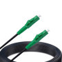 Câble Fibre Optique Monomode LC/APC 150m - Haute Vitesse, LSZH, Noir