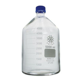 Bouteille de stockage en verre borosilicate 5L avec bouchon GL45