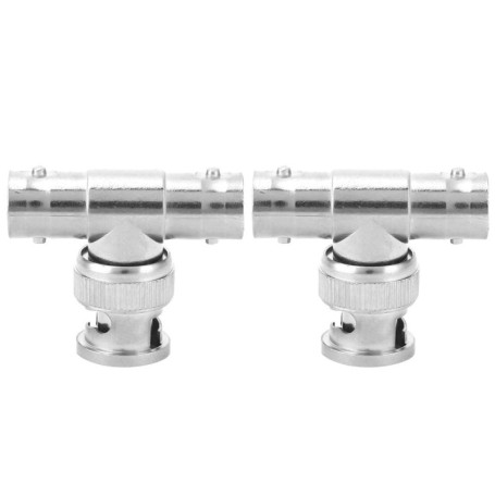 Adaptateur Coaxial BNC en T - 2 Pcs pour Connexion Sécurisée