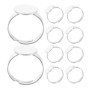 Lot de 20 Bagues Vides en Acier Inoxydable pour Création de Bijoux - Argenté