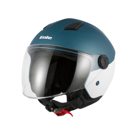 Casque Jet EOLE Coconut Blanc et Bleu - Homologué ECE R 22.06