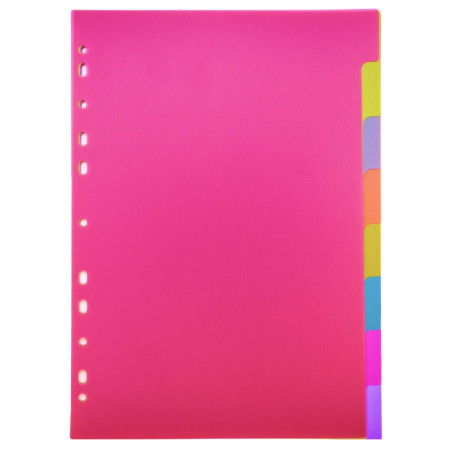 Séparateurs A4 Multicolores Plus Office - 8 Compartiments en Polypropylène