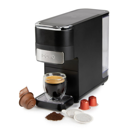 Cafetière 4 en 1 DOMO DO748K - Machine à café polyvalente pour capsules et café moulu