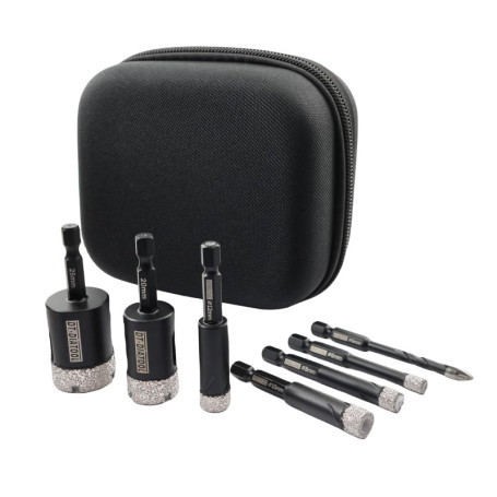 Lot de 7 Forets Diamantés DT-DIATOOL pour Carrelage et Pierre