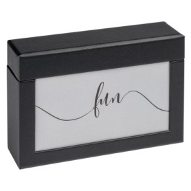 Boîte de Rangement Élégante pour 100 Photos 10x15 cm - Noir