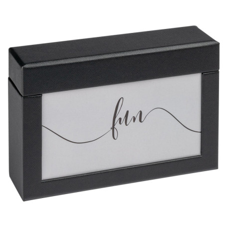 Boîte de Rangement Élégante pour 100 Photos 10x15 cm - Noir