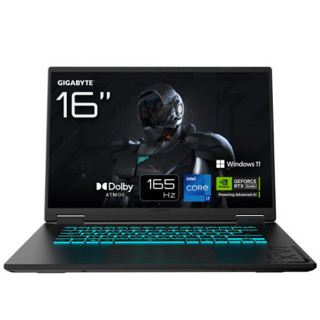 GIGABYTE Gaming A16 - Ordinateur Portable 16" 165Hz, Intel i7, RTX 5060, 16Go RAM, 1To SSD