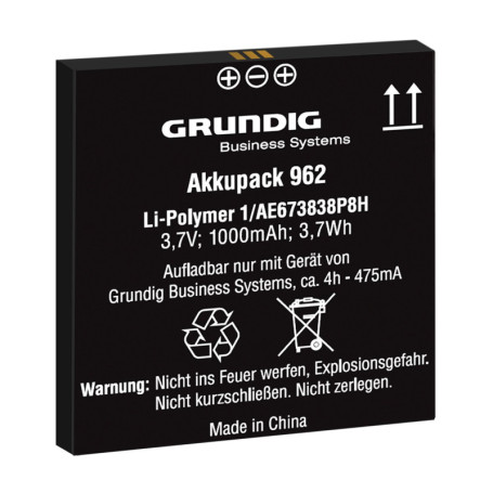 Batterie Lithium-Ion 1000 mAh pour Dictaphone Grundig Digta 7