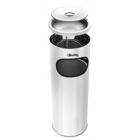 Cendrier Corbeille en Acier Inoxydable WONDAY pour Extérieur