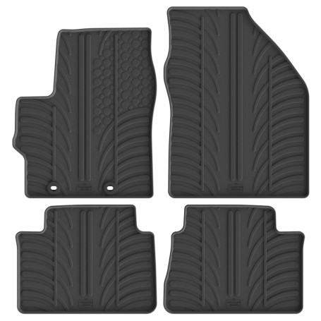 Tapis de Sol en Caoutchouc pour Toyota Yaris IV et Yaris Cross - Set de 4 Pièces Noir