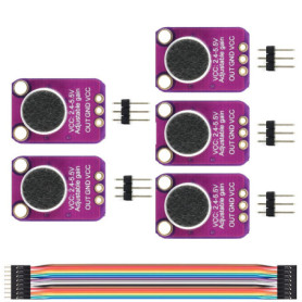 Module Amplificateur de Microphone Youmile MAX4466 - Pack de 5 avec Réglage de Gain pour Arduino