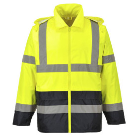 Veste de pluie Hi-Vis bicolore Jaune/Noir XXL - Portwest