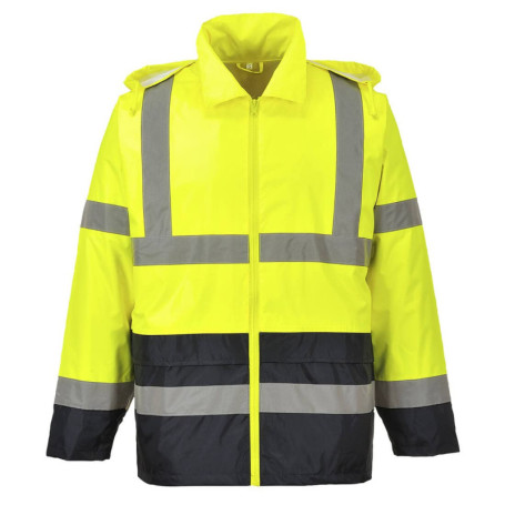 Veste de pluie Hi-Vis bicolore Jaune/Noir XXL - Portwest