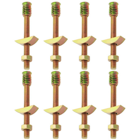 Kit de Fixation de Lit EMSea - 8 Boulons M8 en Demi-lune pour Meubles