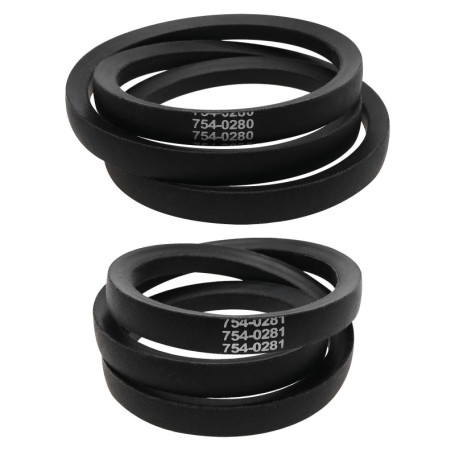 Lot de 2 courroies trapézoïdales pour tondeuse OTOTEC - Compatibles Mastercut