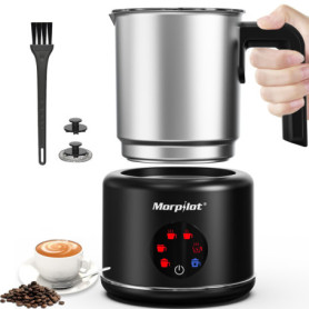 Morpilot Mousseur à Lait Électrique 6 en 1 - 500ml, 600W pour Cappuccino et Latte