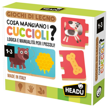 Headu - Jeu éducatif en bois pour enfants de 2 à 4 ans