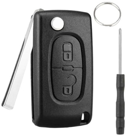 Coque de Clé Télécommande 2 Boutons pour Peugeot et Citroën - Remplacement Pratique