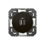 Prise Double Chargeur USB-A et USB-C 3A - Legrand Dooxie Noir